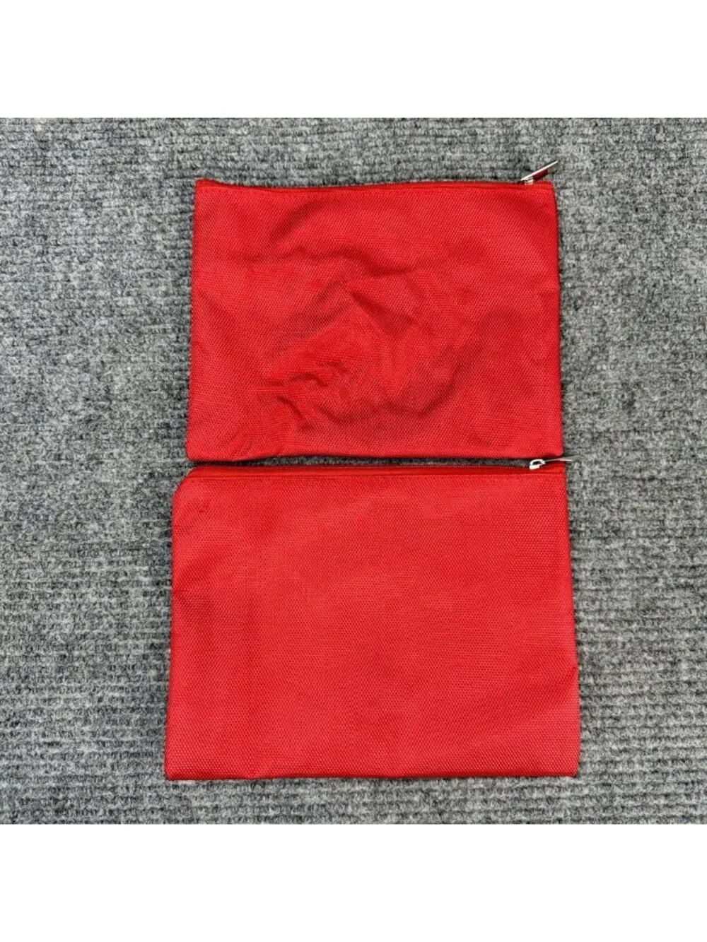The Real Real Zippered Dust Bag Red Accessories Cosmetic Pouch Designer Nylon